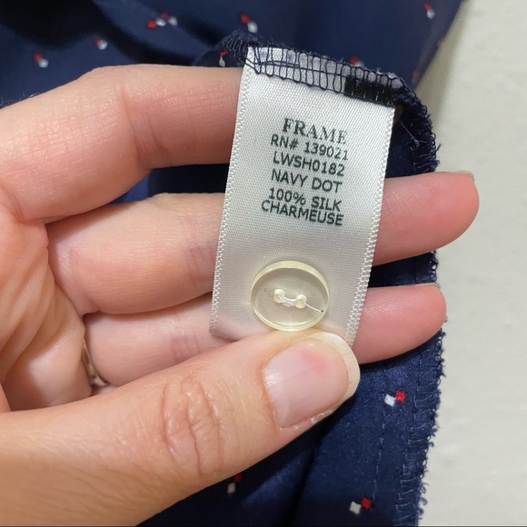 ASO Rory Gilmore Gilmore Girls Blue Polka Dot Silk Short Sleeve Tie Wrap Dress - Picture 10 of 11